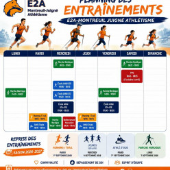 Planning des entraînements 2026-207